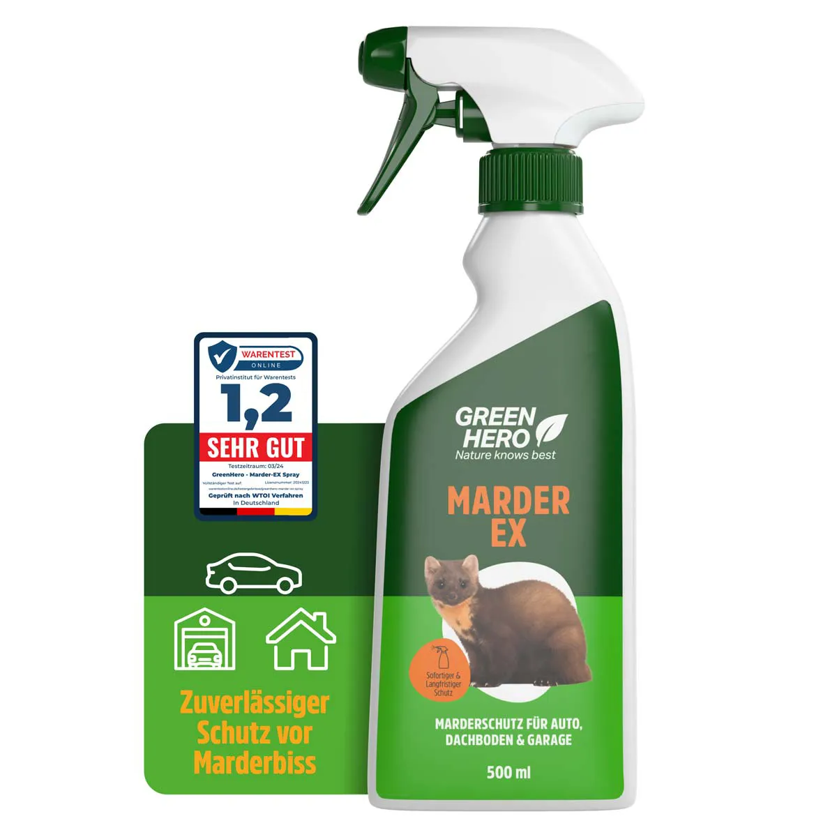 GreenHero Marder-Ex Spray gegen Marderverbiss