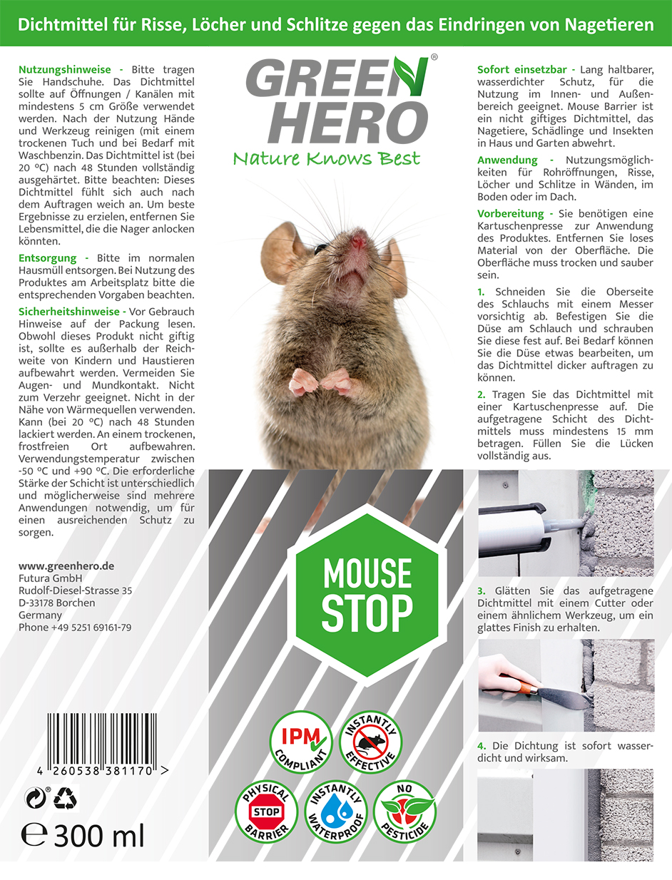 GreenHero Mouse Stop – Dichtmittel